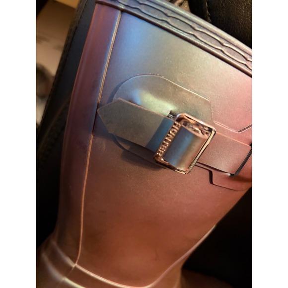 Hunter Boots Womens Size 8 Mid Height Nebula Iridescent Rain Boots - Picture 4 of 10